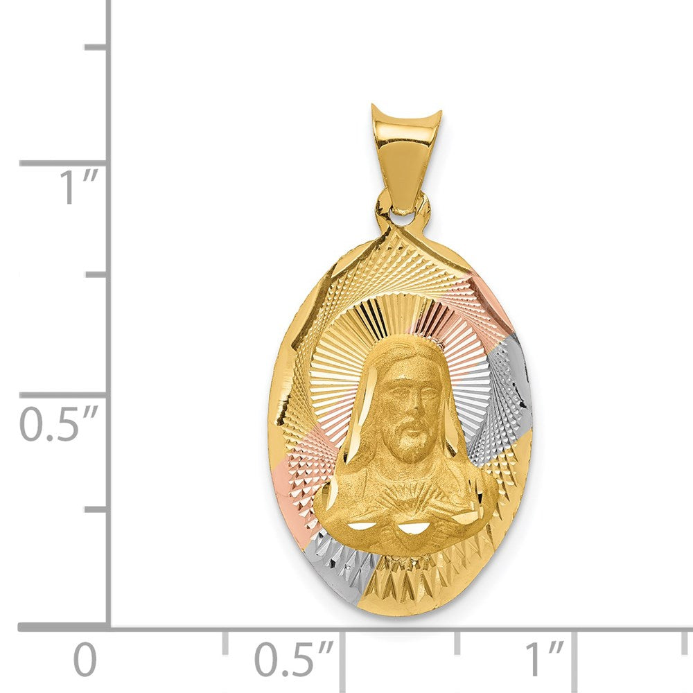 Gold Jesus Oval Pendants