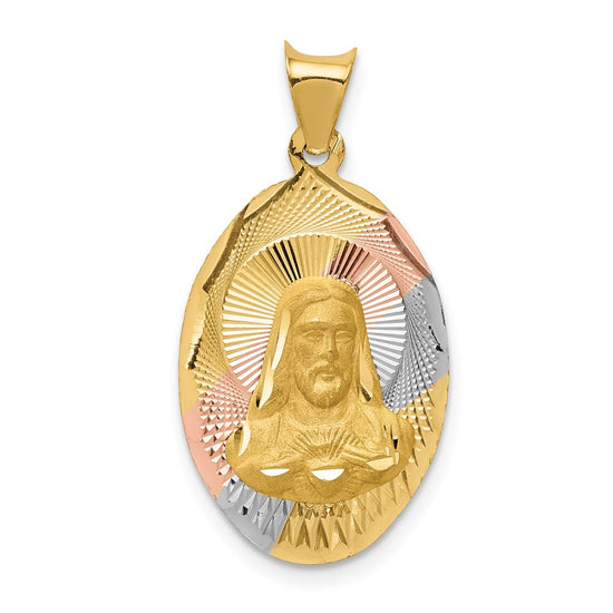 Gold Jesus Oval Pendants