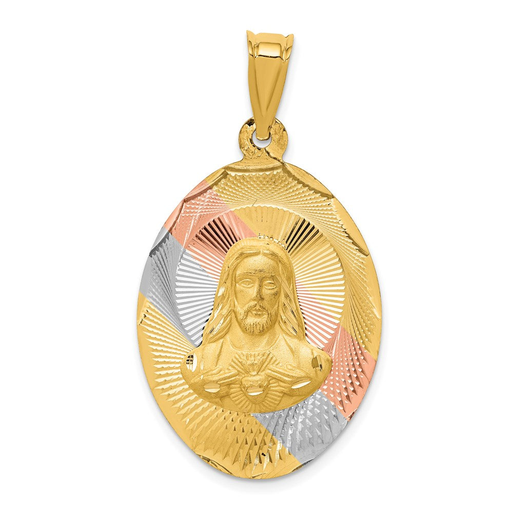 Gold Jesus Oval Pendants