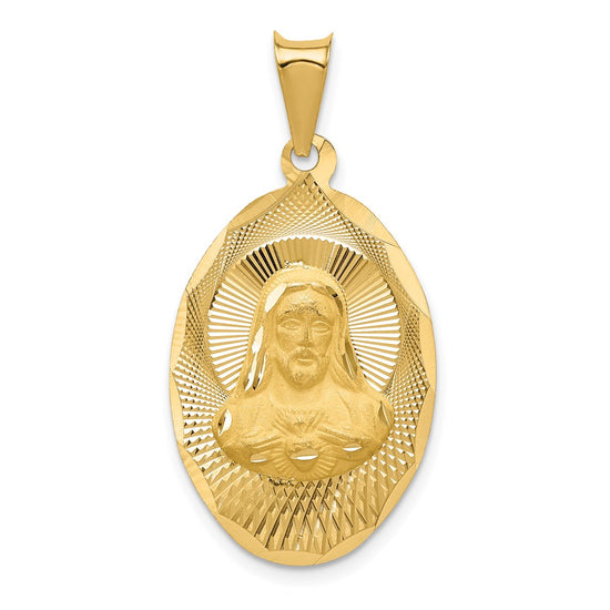 Gold Jesus Oval Pendants