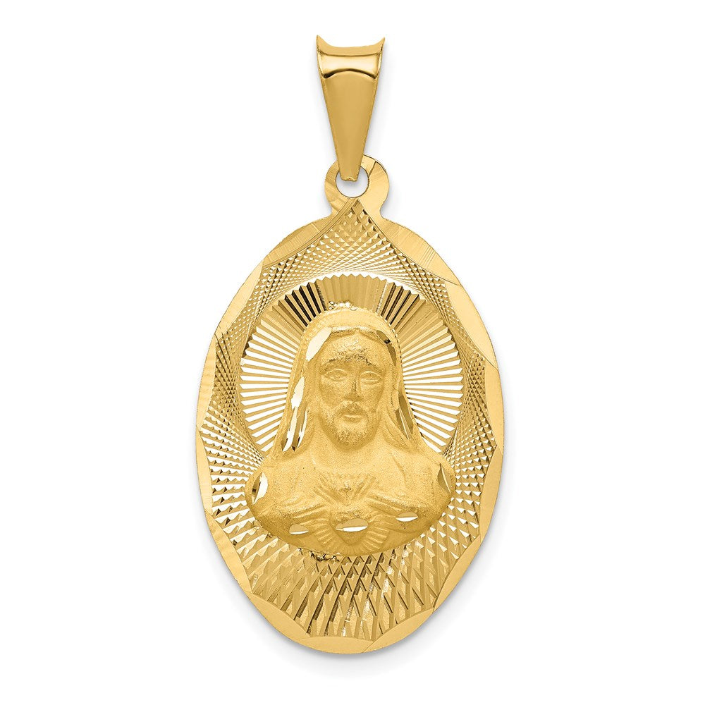 Gold Jesus Oval Pendants