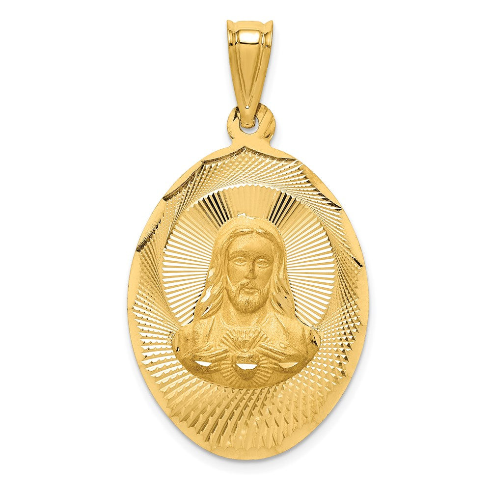 Gold Jesus Oval Pendants