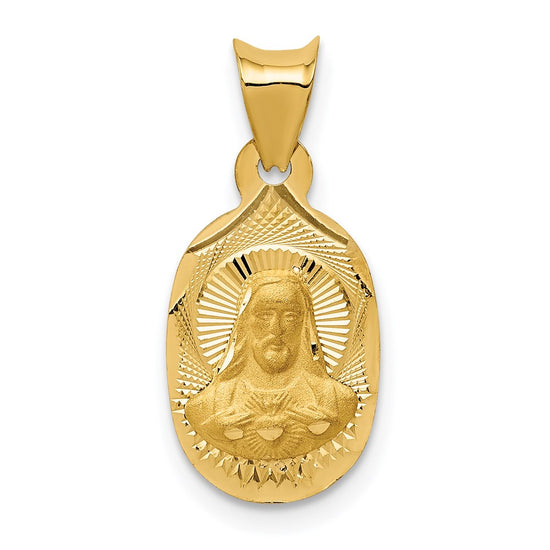 Gold Jesus Oval Pendants