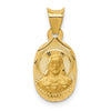 Gold Jesus Oval Pendants