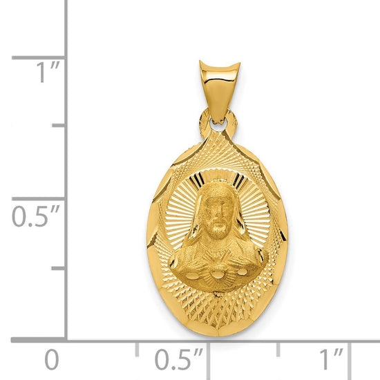Gold Jesus Oval Pendants