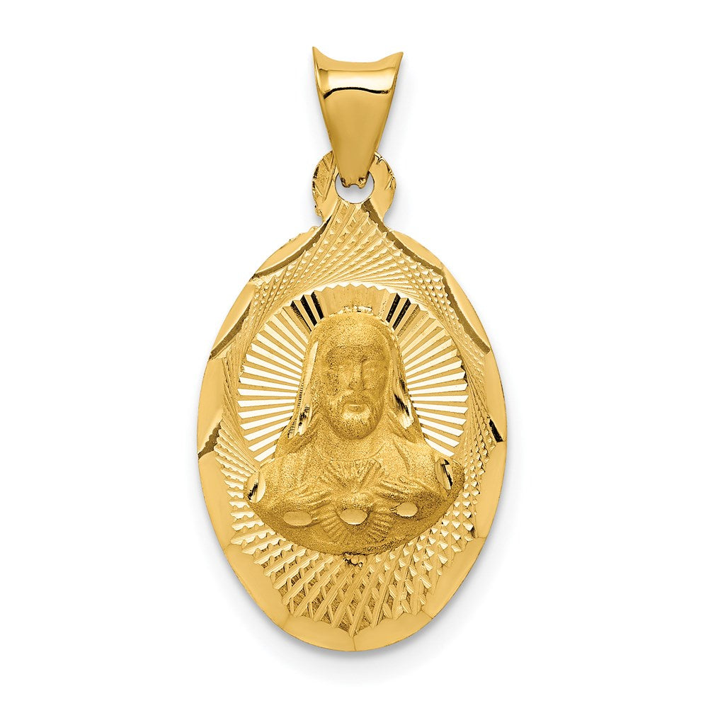 Gold Jesus Oval Pendants