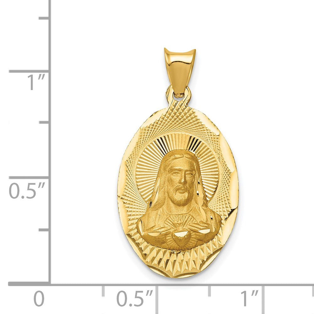 Gold Jesus Oval Pendants