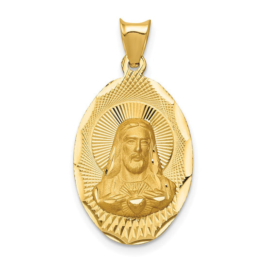 Gold Jesus Oval Pendants