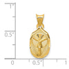 Gold Oval Corpus Pendants
