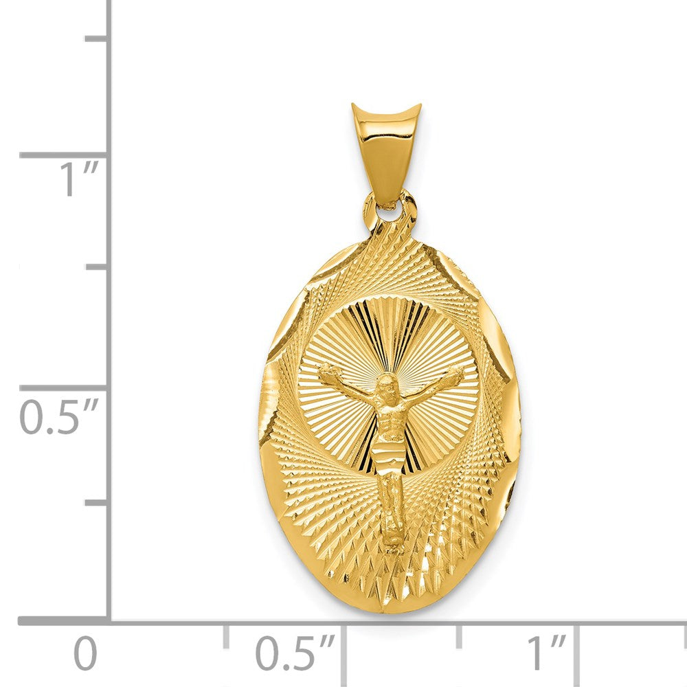 Gold Oval Corpus Pendants