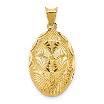 Gold Oval Corpus Pendants