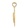 14k Polished and Satin Solid Our Lady of Guadalupe Oval Pendant