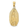 14k Polished and Satin Solid Our Lady of Guadalupe Pendant