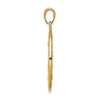 14k Polished and Satin Solid Miraculous Medal Oval Pendant