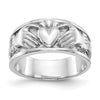 14k White Gold Claddagh Band