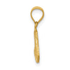 14K Satin Diamond-cut Virgin Mary Pendant