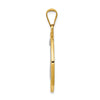 14k and White Rhodium Solid Large St. Benedict Medal Pendant