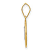 14k and White Rhodium Solid St. Benedict Medal Round Pendant