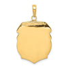 14K Polished Solid Large Saint Michael Protect Us Medal Badge Pendant