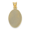 14K with Rose and White Rhodium Diamond-cut Baptism Oval Pendant