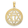 Gold Star of David Chai Pendants