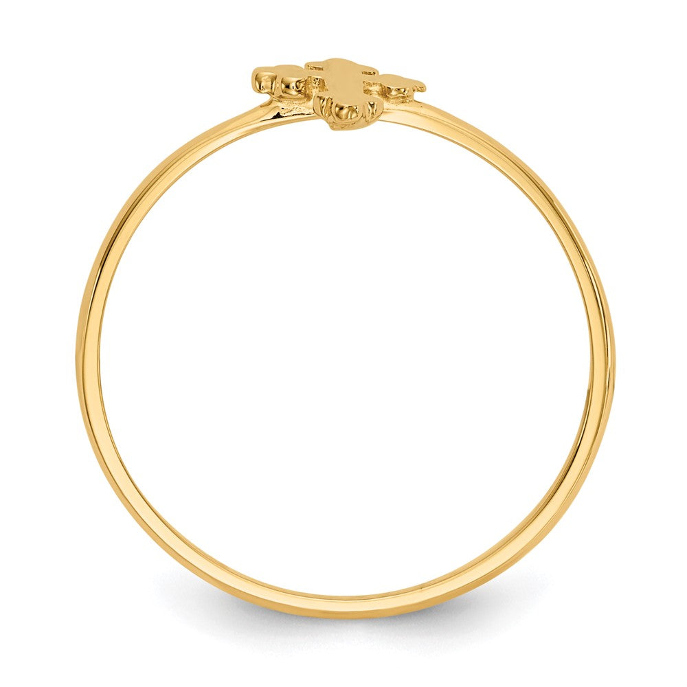14k Polished Cross Ring