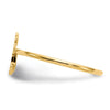 Gold Polished Cross Rings