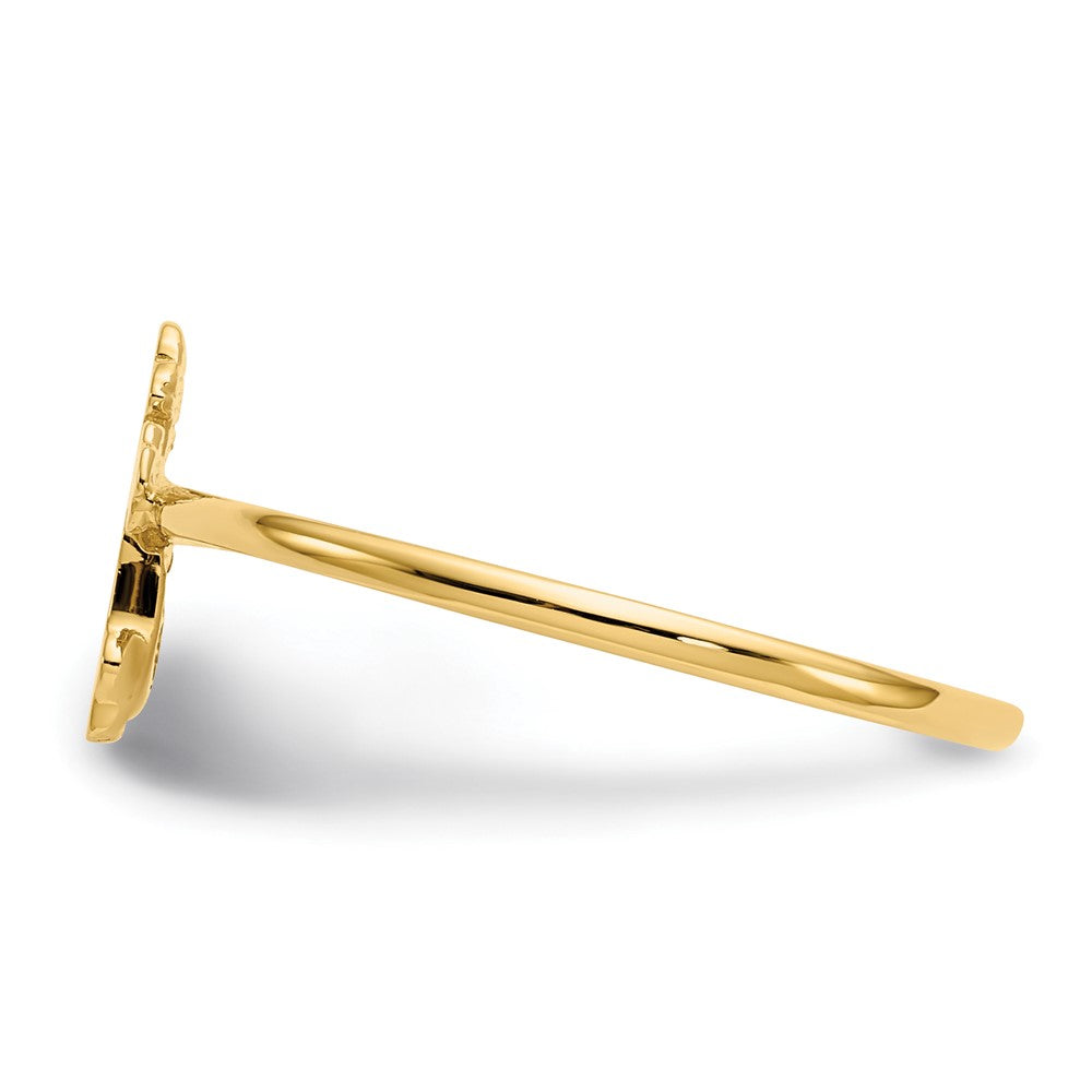 Gold Polished Cross Rings