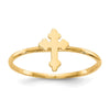 Gold Polished Cross Rings