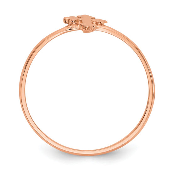 Gold Polished Cross Rings