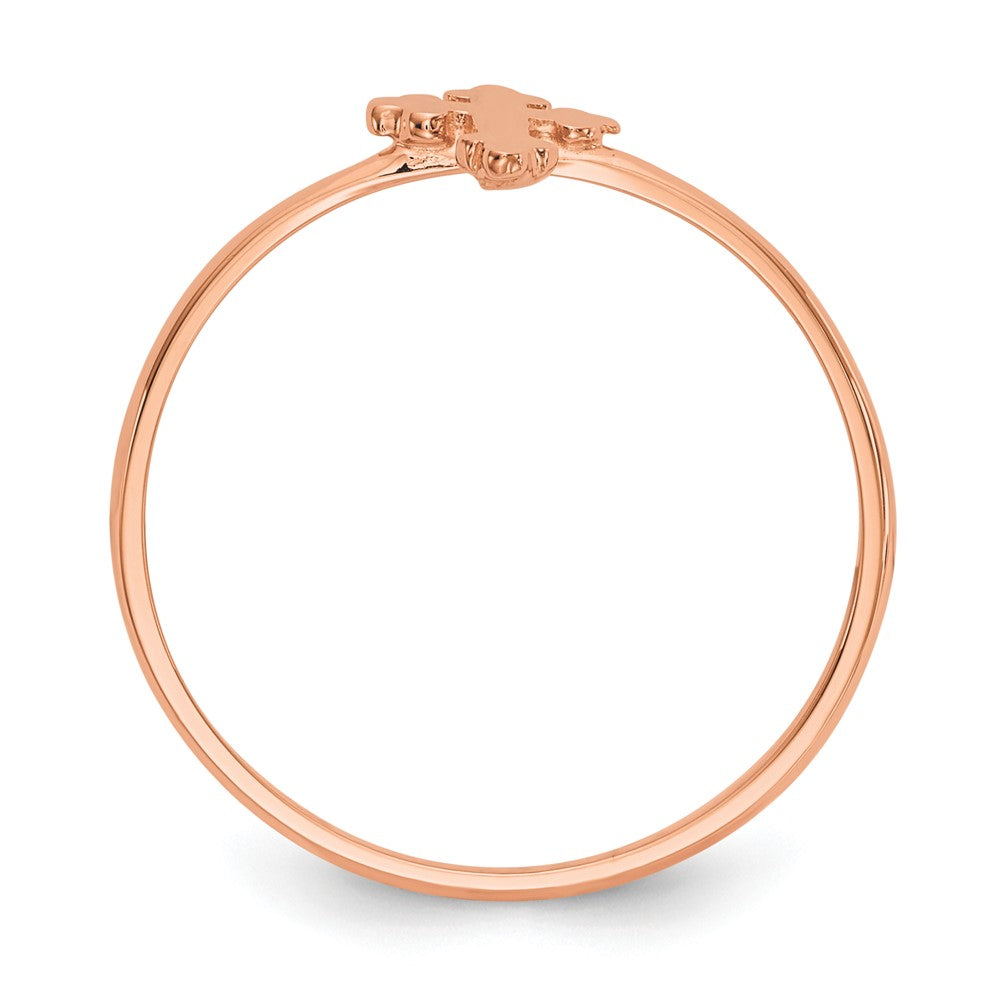 Gold Polished Cross Rings