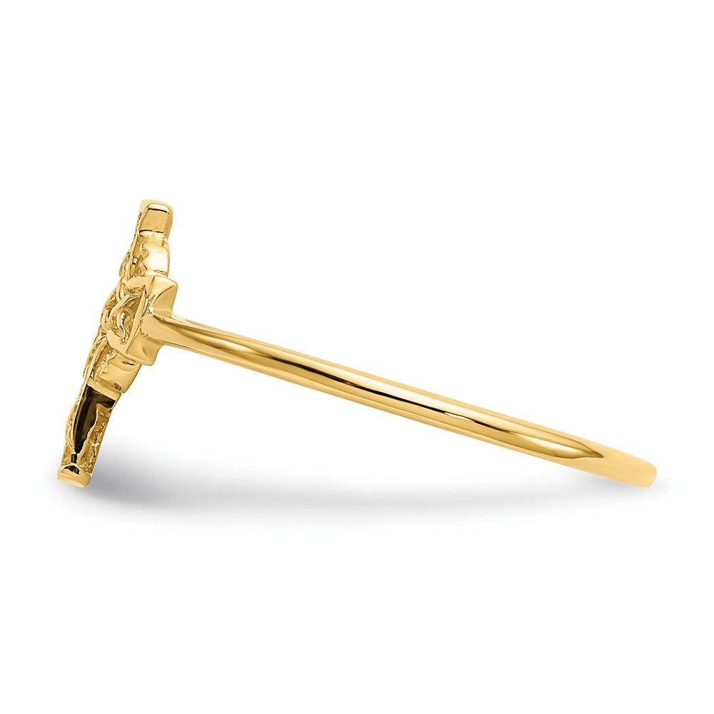 Gold Polished Celtic Cross Rings
