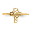 14k Polished Celtic Knot Cross Ring