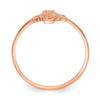 14k Rose Gold Polished Celtic Knot Cross Ring