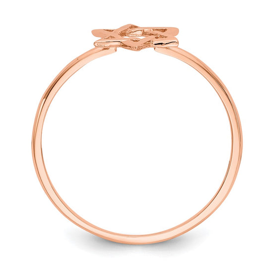 Gold Polished Star of David Rings