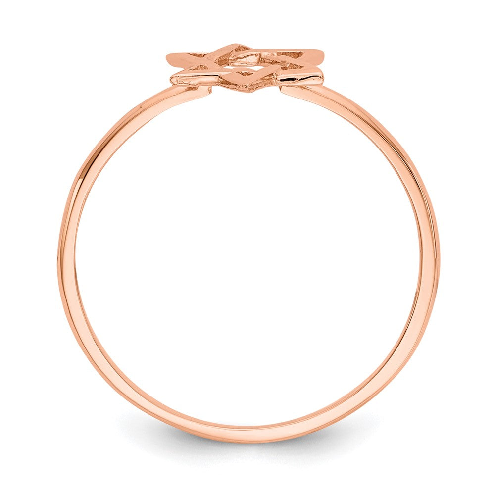 Gold Polished Star of David Rings