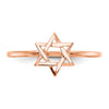 Gold Polished Star of David Rings