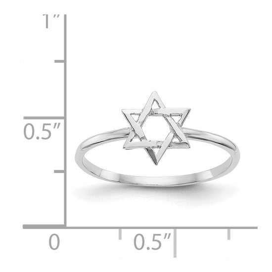 Gold Polished Star of David Rings