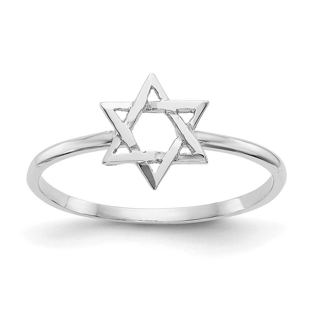 Gold Polished Star of David Rings