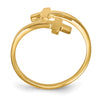 Gold Polished Cross Rings