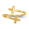 Gold Polished Cross Rings