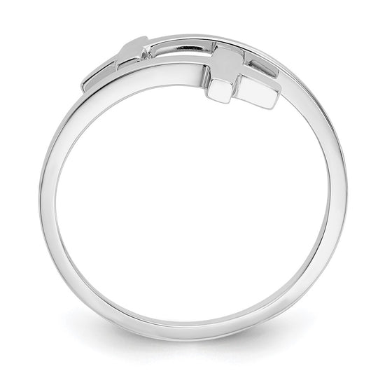 Gold Polished Cross Rings