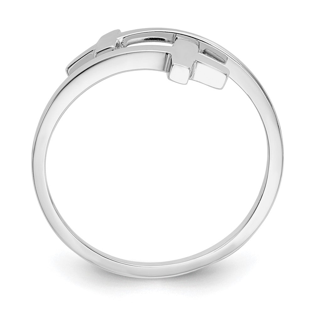 Gold Polished Cross Rings