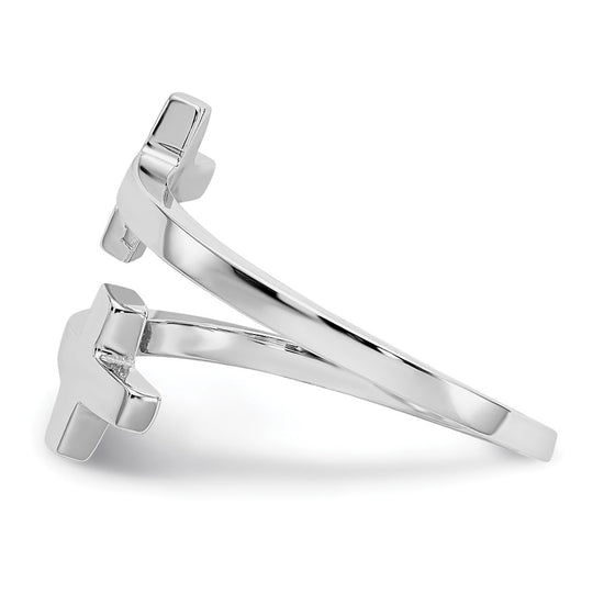Gold Polished Cross Rings