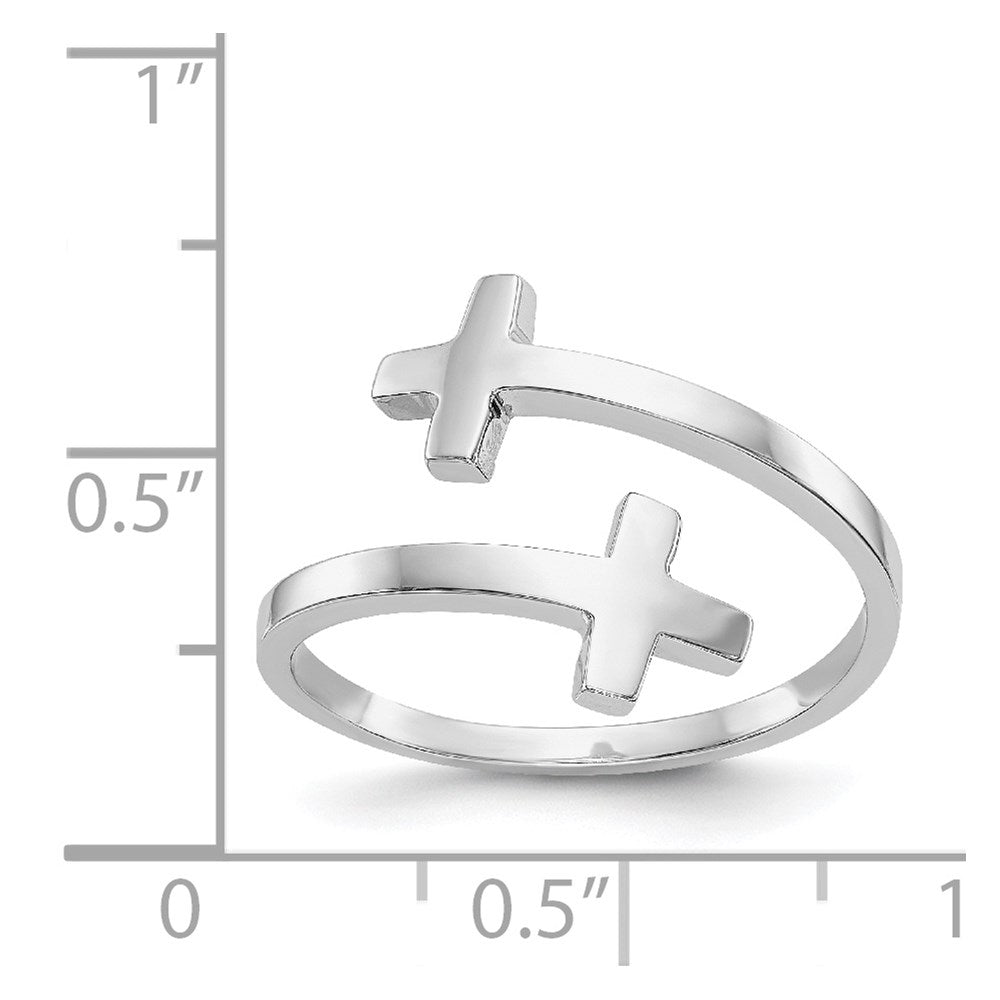 Gold Polished Cross Rings