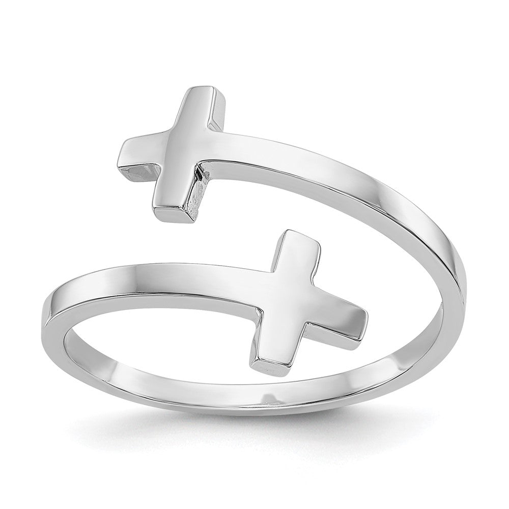 Gold Polished Cross Rings
