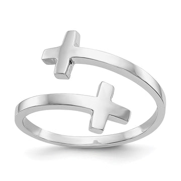 Gold Polished Cross Rings