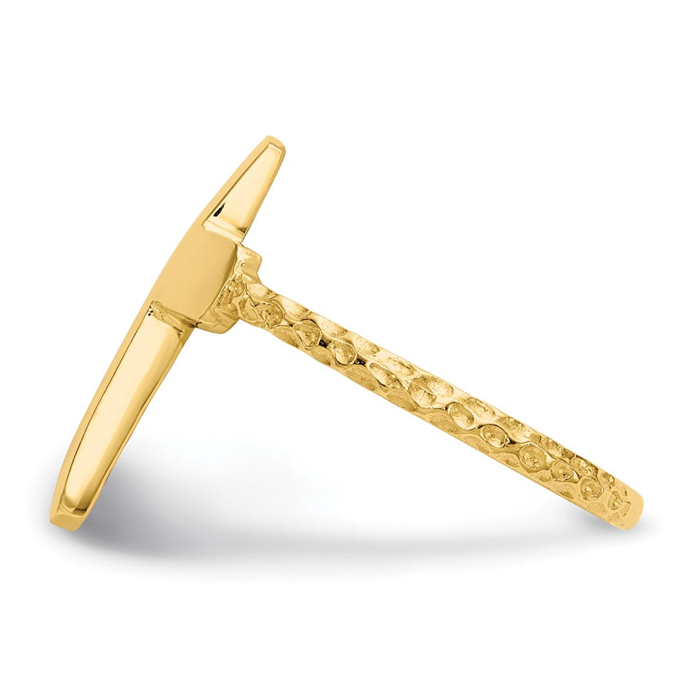 Gold Polished Cross Rings