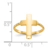 Gold Polished Cross Rings