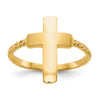 Gold Polished Cross Rings